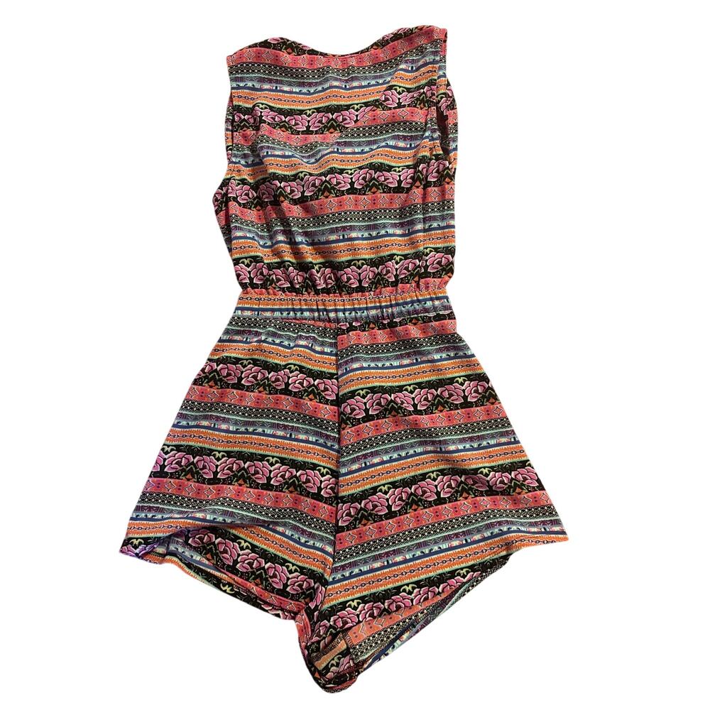 Show Me Your Mumu Medium Multicolor Boho Print Tie-Front Romper - Picture 5 of 5